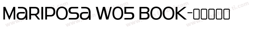 Mariposa W05 Book字体转换